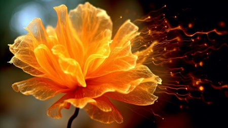 Fire flower. Generate Aiの素材