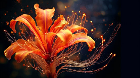 Fire flower. Generate Aiの素材