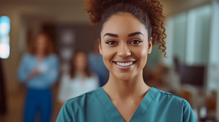 Portrait of a female nurse. Generate Aiの素材