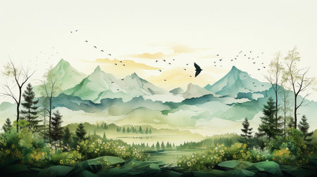 Nature and Ecology.  Generate Aiの素材