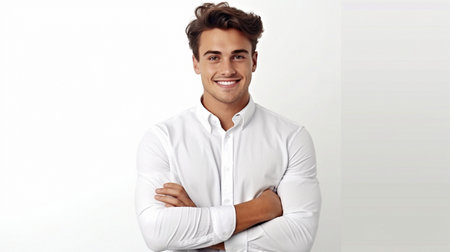 a prosperous young guy is portrayed.  GENERATE AIの素材