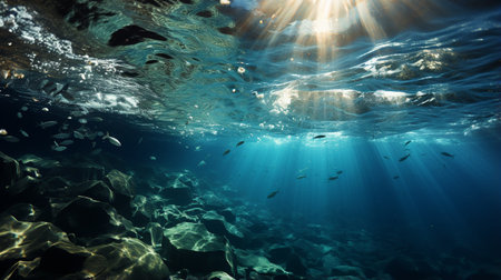 Deep natural background including the sea or ocean.の素材