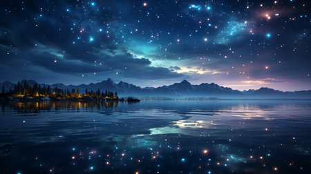 Planet Earth at night in deep space. Civilization.の素材