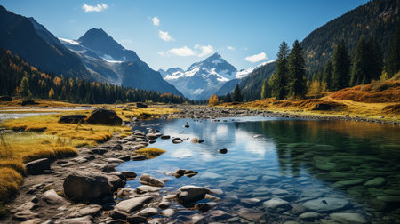 Blue Lake landscape in Washington State's North Cascades National Park.の素材