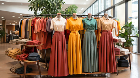 clothing store at a mall.の素材
