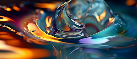 A droplet dropping into the backdrop of a vortex.の素材