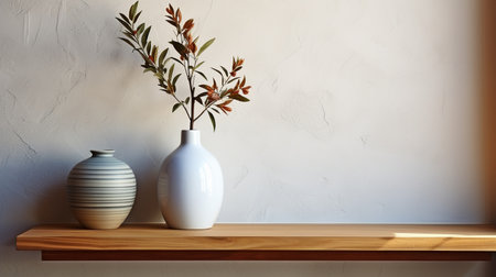 a big, exquisite wooden blank frame resting against the white wall, and a simple wooden frame resting on a shelf. Vector mockup of a wooden frame with bright lightsの素材
