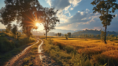 Paddy field.の素材