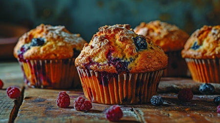 photograph of muffins.の素材