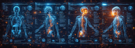 Human radiography acquisitions. Zukunftsmedizin. Future-focused medical design. Influencer Kiの素材