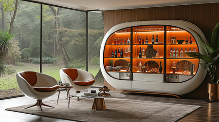 A sophisticated white coffee bar cabinet for your houseの素材