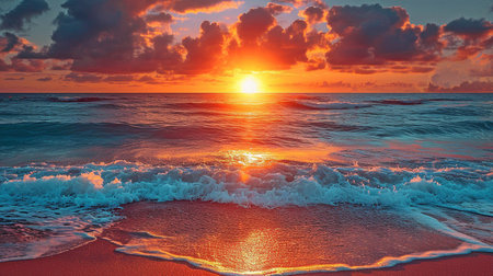 Indian Ocean sunsetの素材