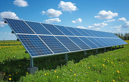 Photovoltaic power panel for roofs, solar energy system for homes, green house environmental industries.の素材