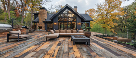Ideas for a hardwood floor deck outside.の素材