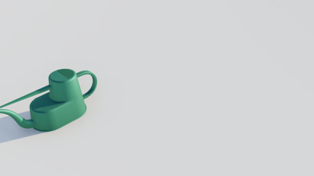 Rendering watering potの写真素材