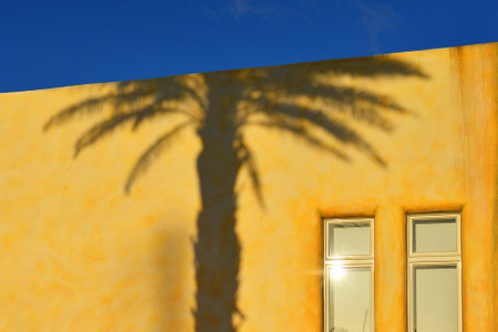 Architectural scenery with contrasting colorsの写真素材