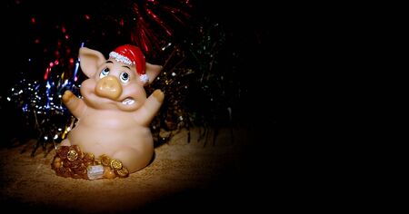 wallpaper with pigの写真素材