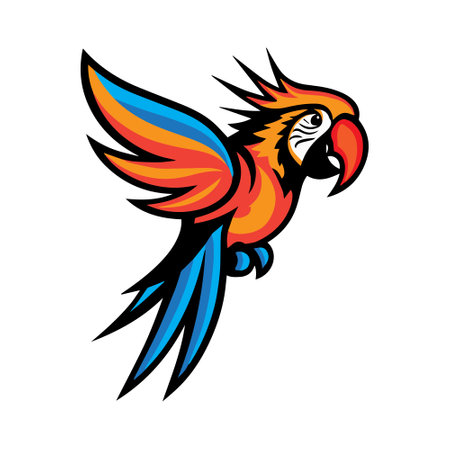 Parrot icon vector isolated on white background for your web, mobile and infographics designのイラスト素材