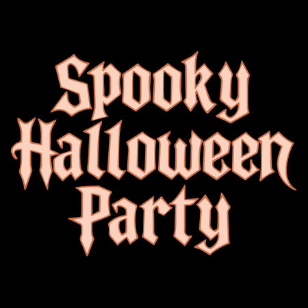 Vector illustration of halloween party lettering. Halloween font.のイラスト素材