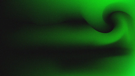 Green black grainy dark color gradient background abstract noise texture glowing vibrant cover header poster designの写真素材