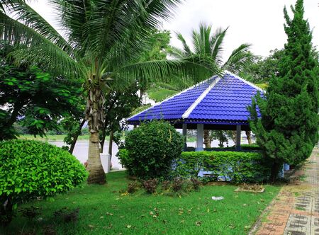 Pavilion in the park in thailandの写真素材