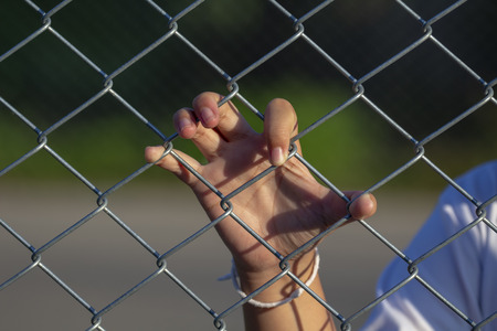 Image of Catch hand with cage was imprisoned make Feeling no freedom or lack of freedom