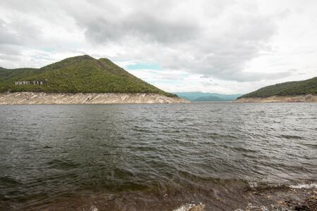 Water in Bhumibol Dam Substantially reduced in the year 2019の写真素材