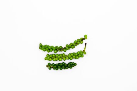 Green pepper isolated White backgroundの写真素材