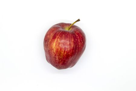Red apple isolated White backgroundの写真素材