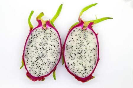  Dragon fruit isolated White backgroundの写真素材