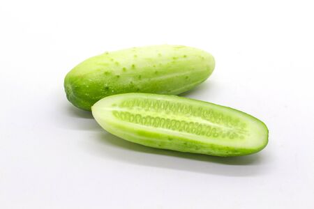 Cucumber on a white background, used for cooking, food,universal foodの写真素材
