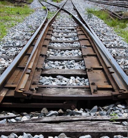 railway train. way to target or way to goal. の写真素材