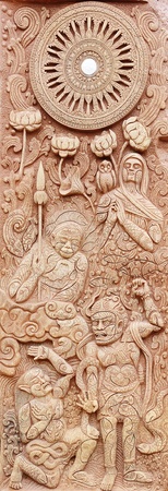 Texture of Angel & Demon in Buddha style.のeditorial素材