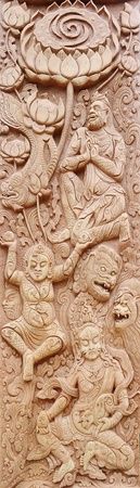 Texture of Angel & Demon in Buddha style.のeditorial素材