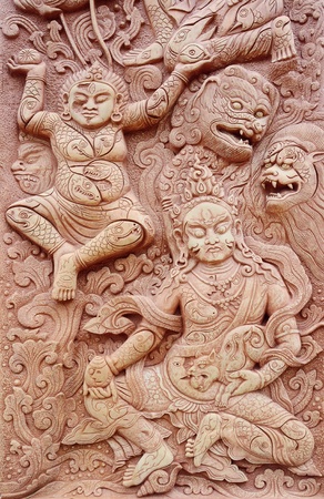 Texture of Angel & Demon in Buddha style.のeditorial素材