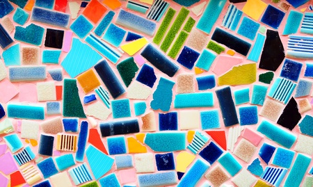 Modern brick wall, colorful wall background. の写真素材