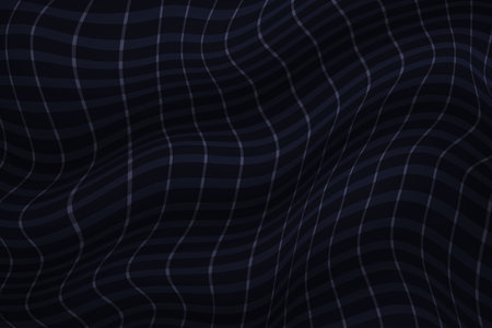 Dark blue vector illustration wave pattern Stripes or grid patterns that resemble waves or water surfacesのイラスト素材