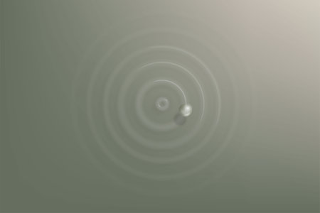 Water ripples from water droplet vector illustration background technology and nature for product display or placing text for advertisements water wave on gradient navy green backgroundのイラスト素材