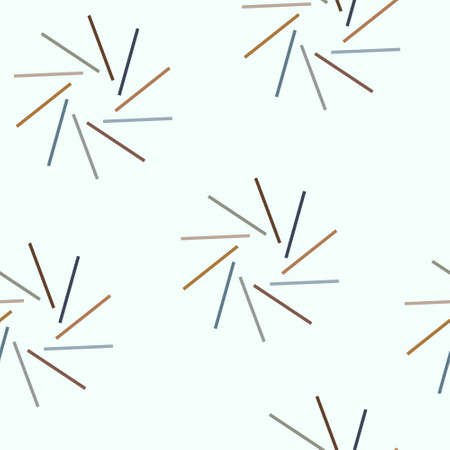 Vector illustration seamless pattern lines of geometric shapes arranged in circles like mandala art Multiple stripes on  pale green background Seamless pattern for clothing design or fashion graphicのイラスト素材