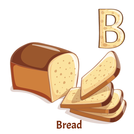 A Vector alphabet letter B. Breadのイラスト素材