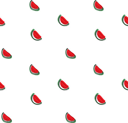 Watermelon pattern. Seamless vector background.のイラスト素材
