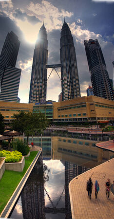 Twin Towers Panoramaの写真素材