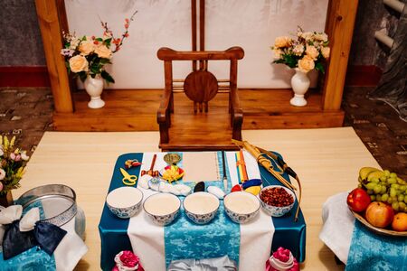 Korean traditional holiday Doljanchi baby's first birthday, decorationの写真素材