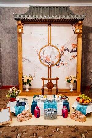 Korean traditional holiday Doljanchi baby's first birthday, decorationの写真素材