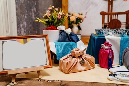 Korean traditional holiday Doljanchi baby's first birthday, decorationの写真素材