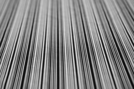 black white striped fabric. lines are parallel. pattern and background.の写真素材