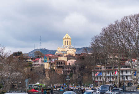 26.03.2019 Georgia Tbilisi Central part of the old town. Journey through the Caucasus in the spring.のeditorial素材