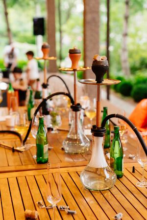 hookahs on the occasion. Smoking tobacco and Smoking liquids.