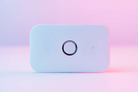 mobile modem. device has internal SIM card slot supported by 3G, 4G technologyの写真素材