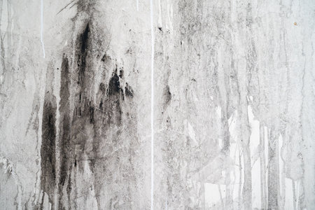 grey wall with watercolor plaster. Original textures for interior of house.の写真素材